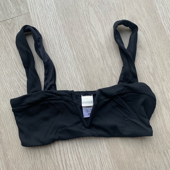 L*Space Lee Lee Bikini Top in Black - Picture 1 of 5